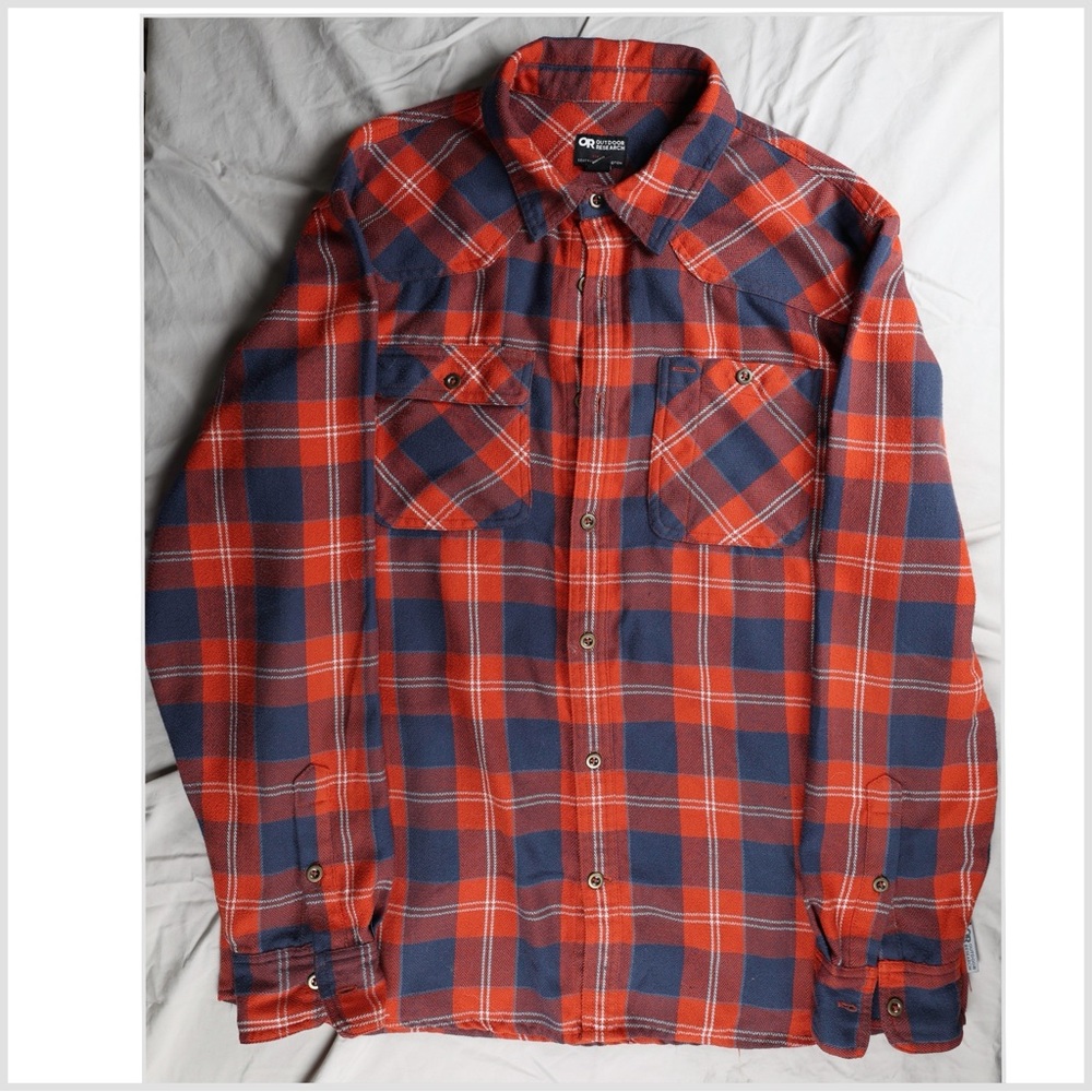 Outdoor Research Feedback Flannel Men M Large L EUC